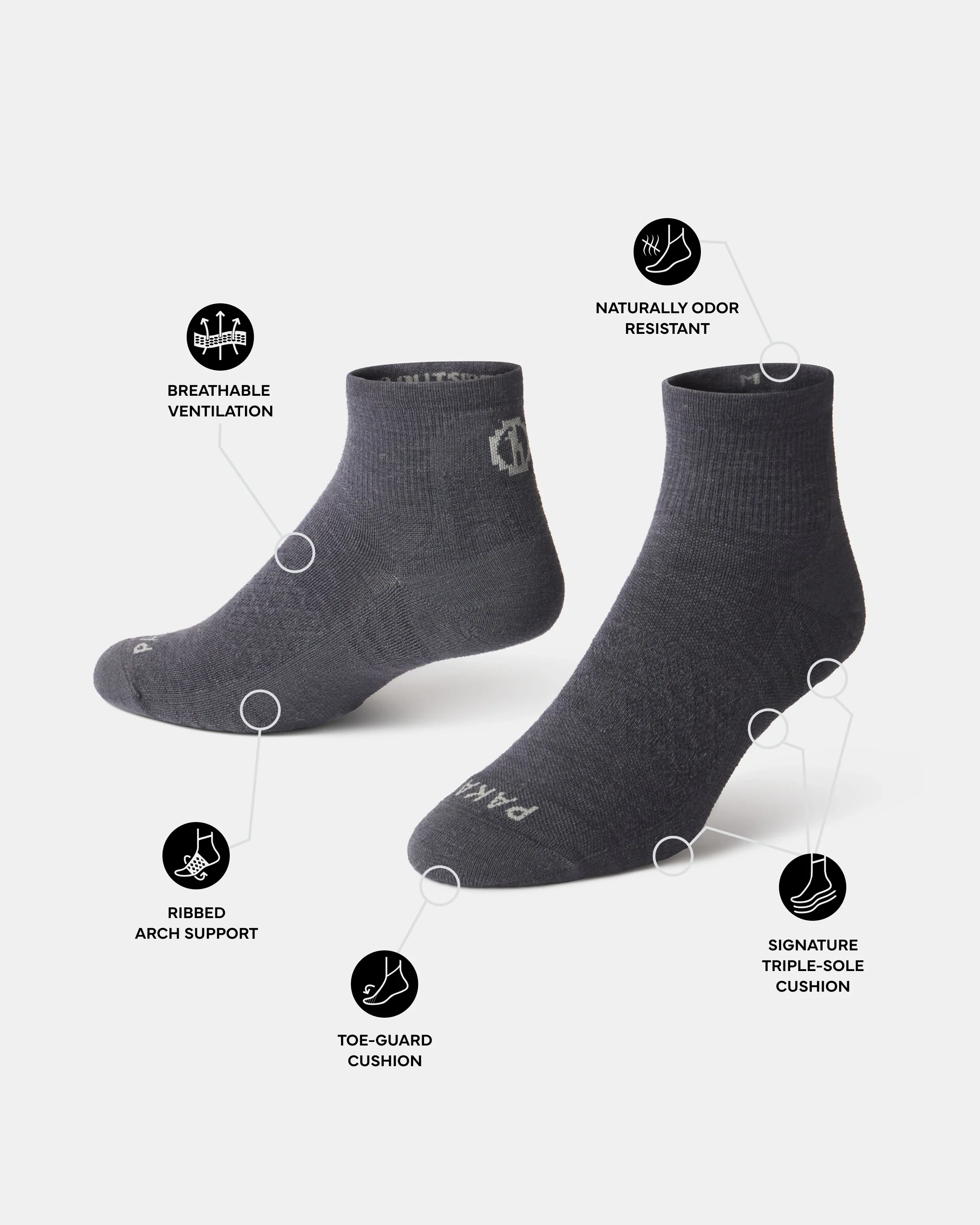 Trail 1/4 Crew Socks - Image 20